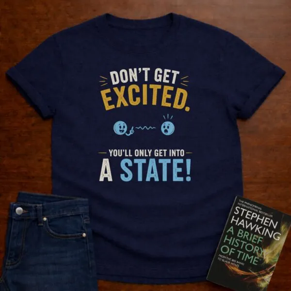 A Beginner’s Guide To Physics. T-Shirt in Navy