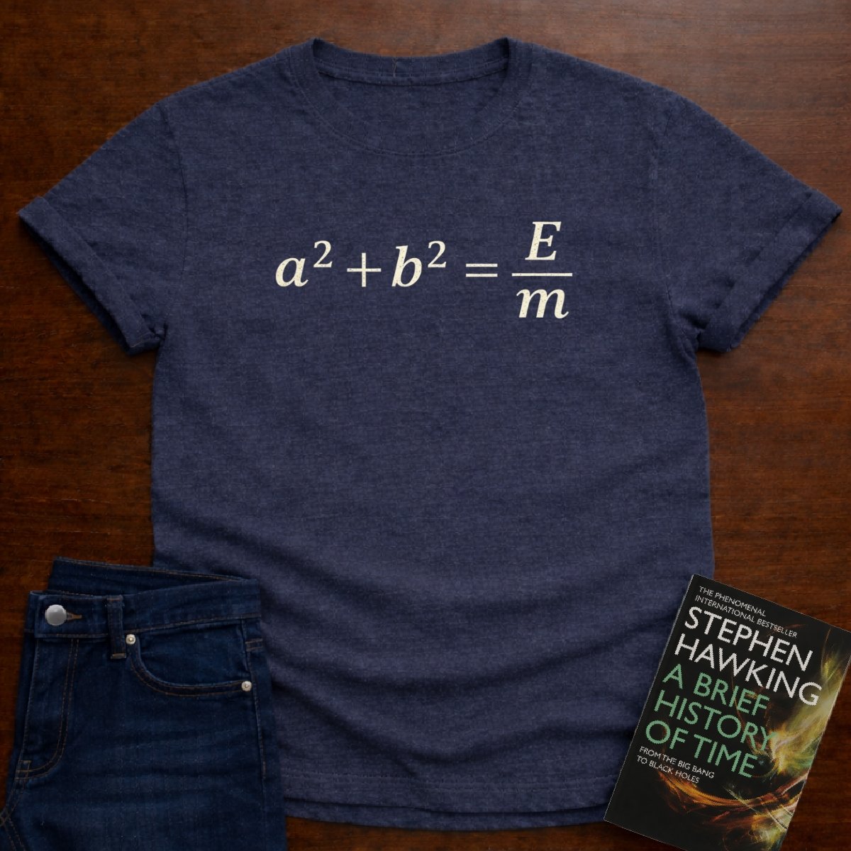 a² + b² = E / m. T-SHIRT – Heather Navy