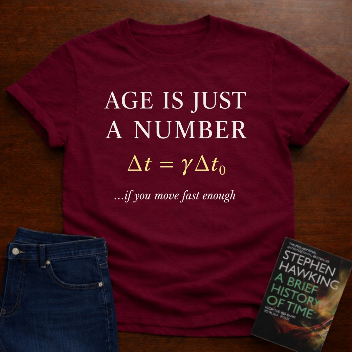 AGE IS JUST A NUMBER. T-SHIRT – Cardinal Red