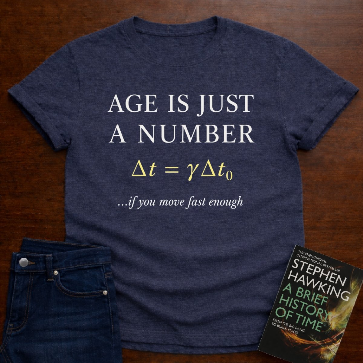 AGE IS JUST A NUMBER. T-SHIRT – Heather Navy