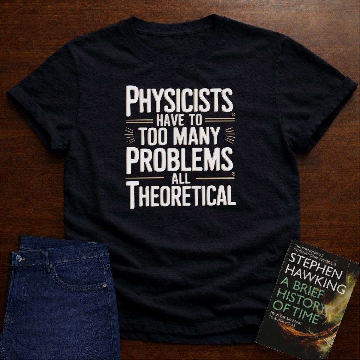 "All Theoretical" - Premium Physics Shirt – Black