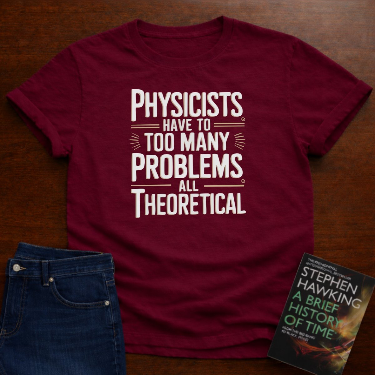 "All Theoretical" - Premium Physics Shirt – Cardinal Red