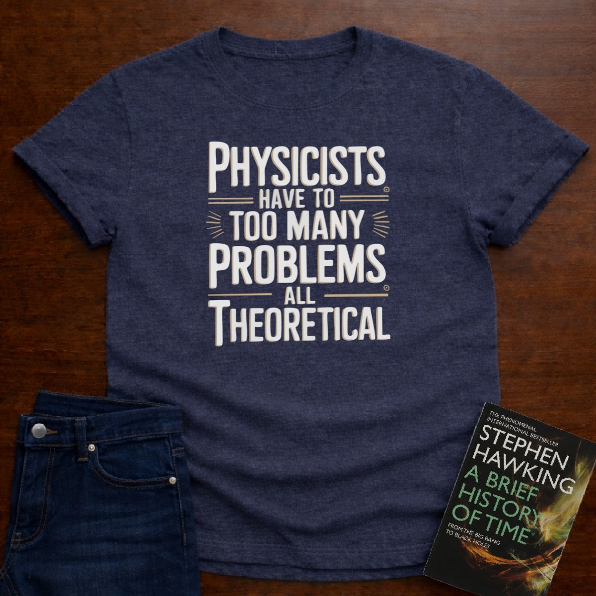 "All Theoretical" - Premium Physics Shirt – Heather Navy