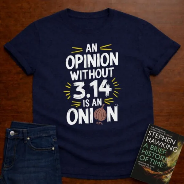 "An Opinion 3.14" black Unisex Softstyle Tee in Navy
