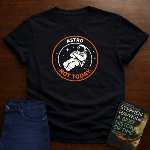 Astro-Not Today. T-Shirt in Black