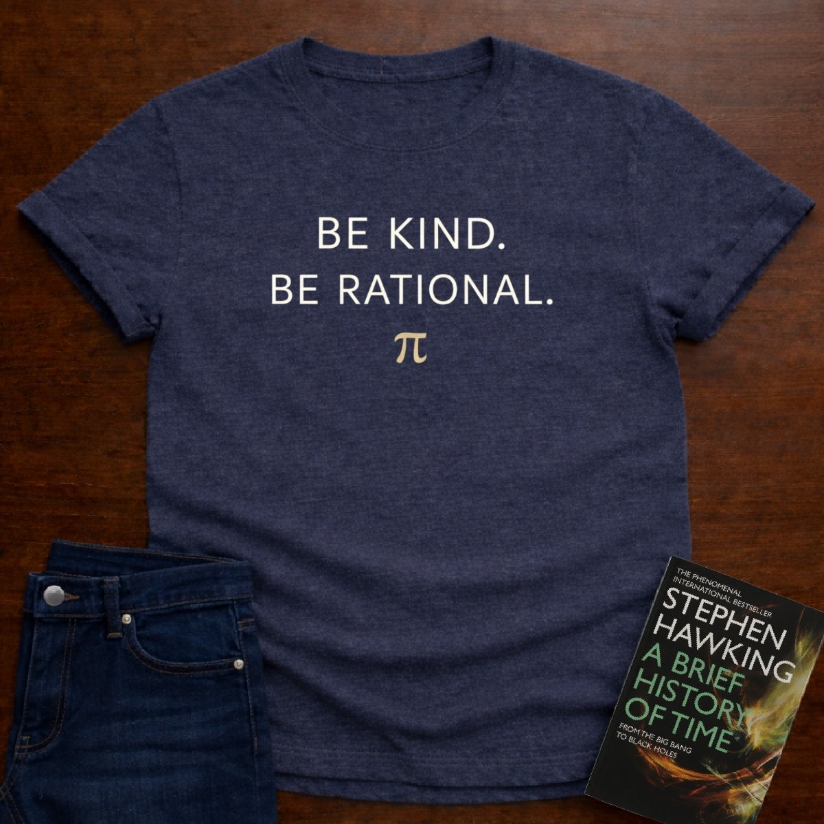 BE KIND. BE RATIONAL. T-SHIRT – Heather Navy
