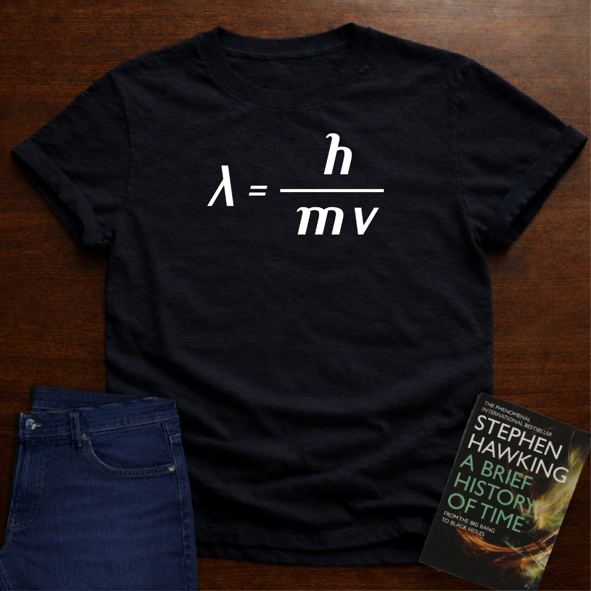 DE BROGLI EQUATION T-SHIRT – Black