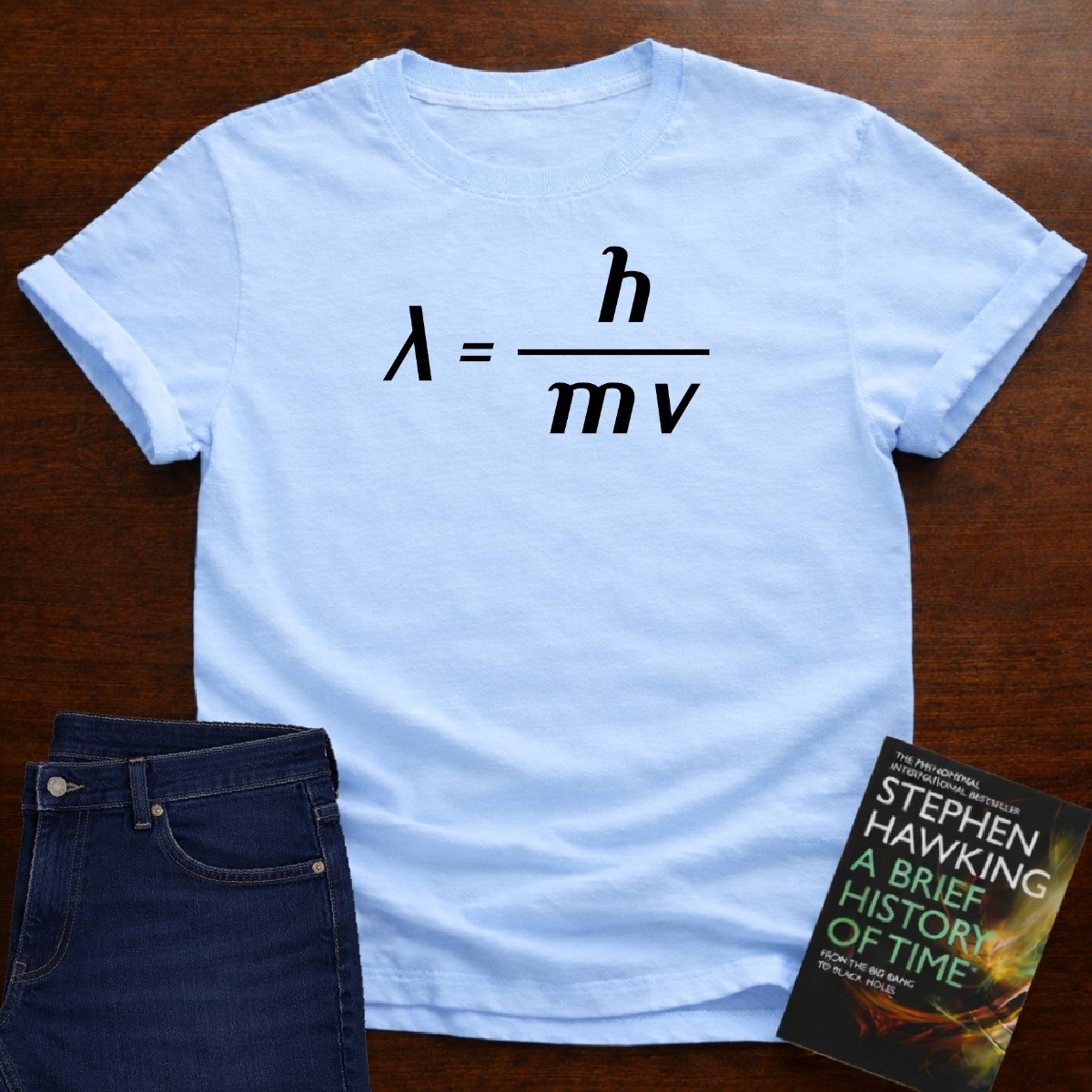 DE BROGLI EQUATION T-SHIRT – Light Blue