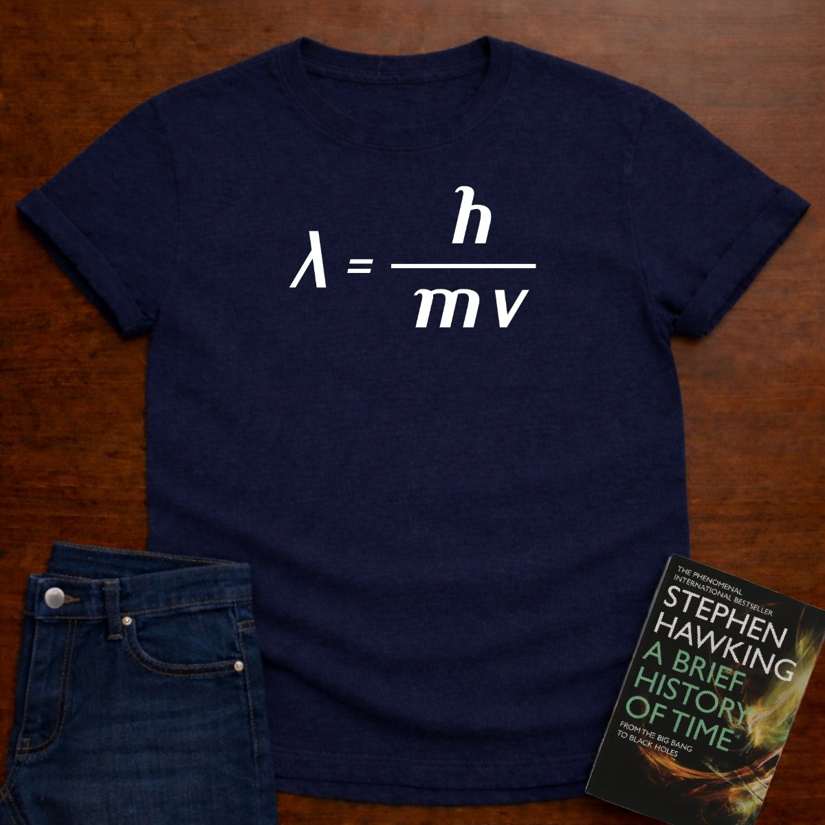 DE BROGLI EQUATION T-SHIRT – Navy