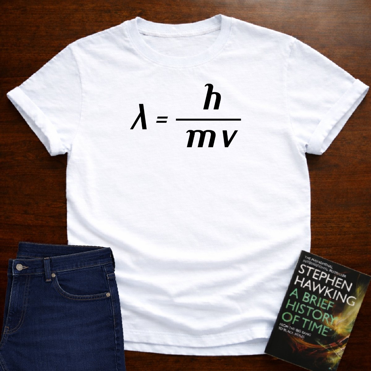 DE BROGLI EQUATION T-SHIRT – White