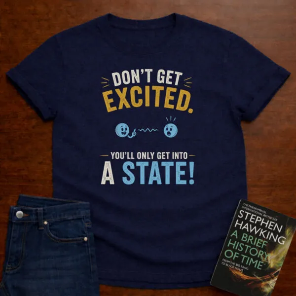 Don't Get Excited. T-Shirt in Navy
