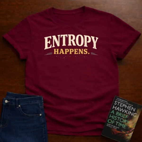 Entropy Happens T-Shirt in Cardinal Red