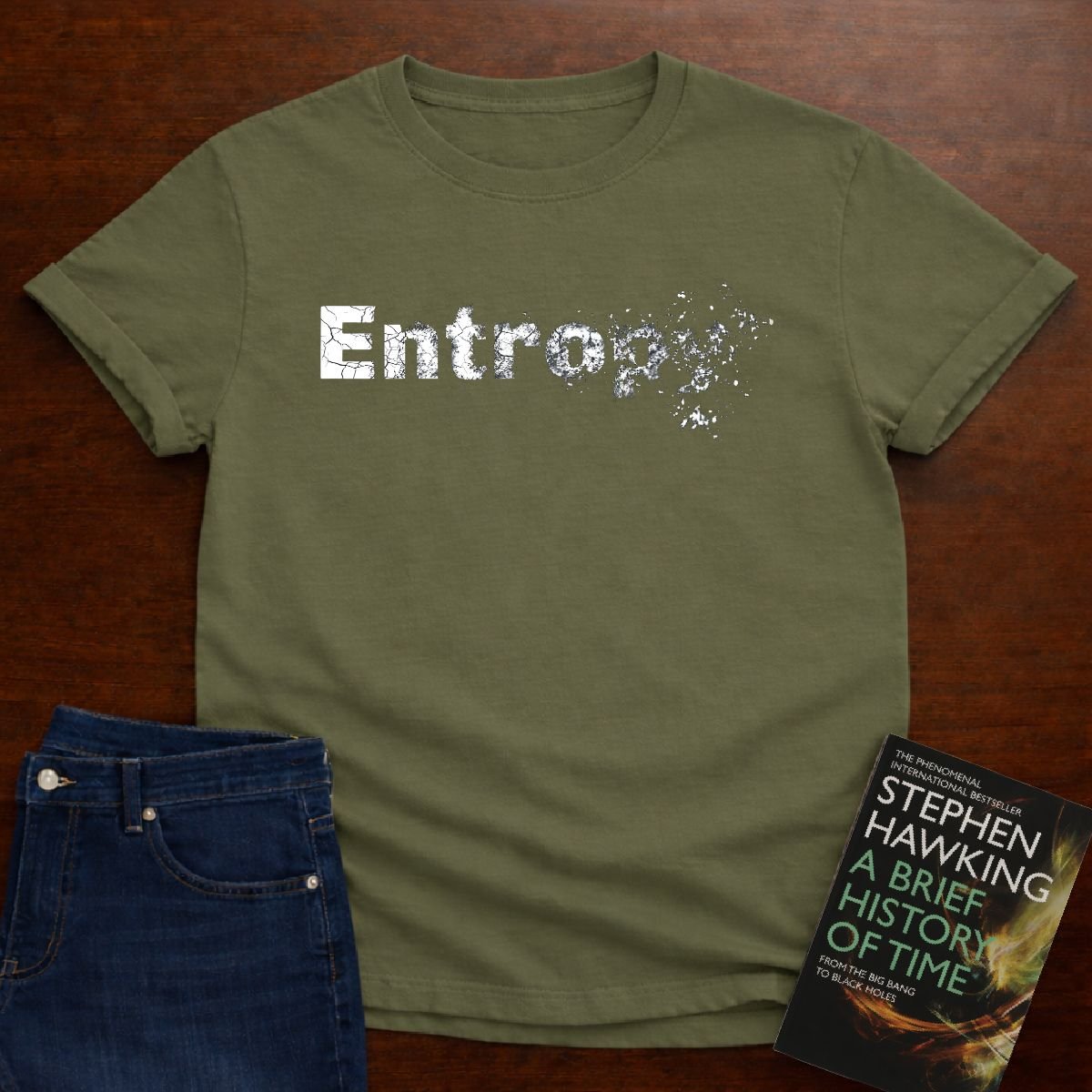 Entropy - Premium Physics Tee – Military Green