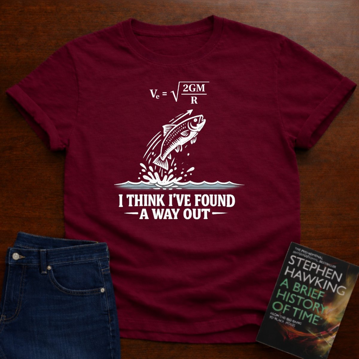 ESC. VELOCITY FISHING PHYSICS T-SHIRT – Cardinal Red