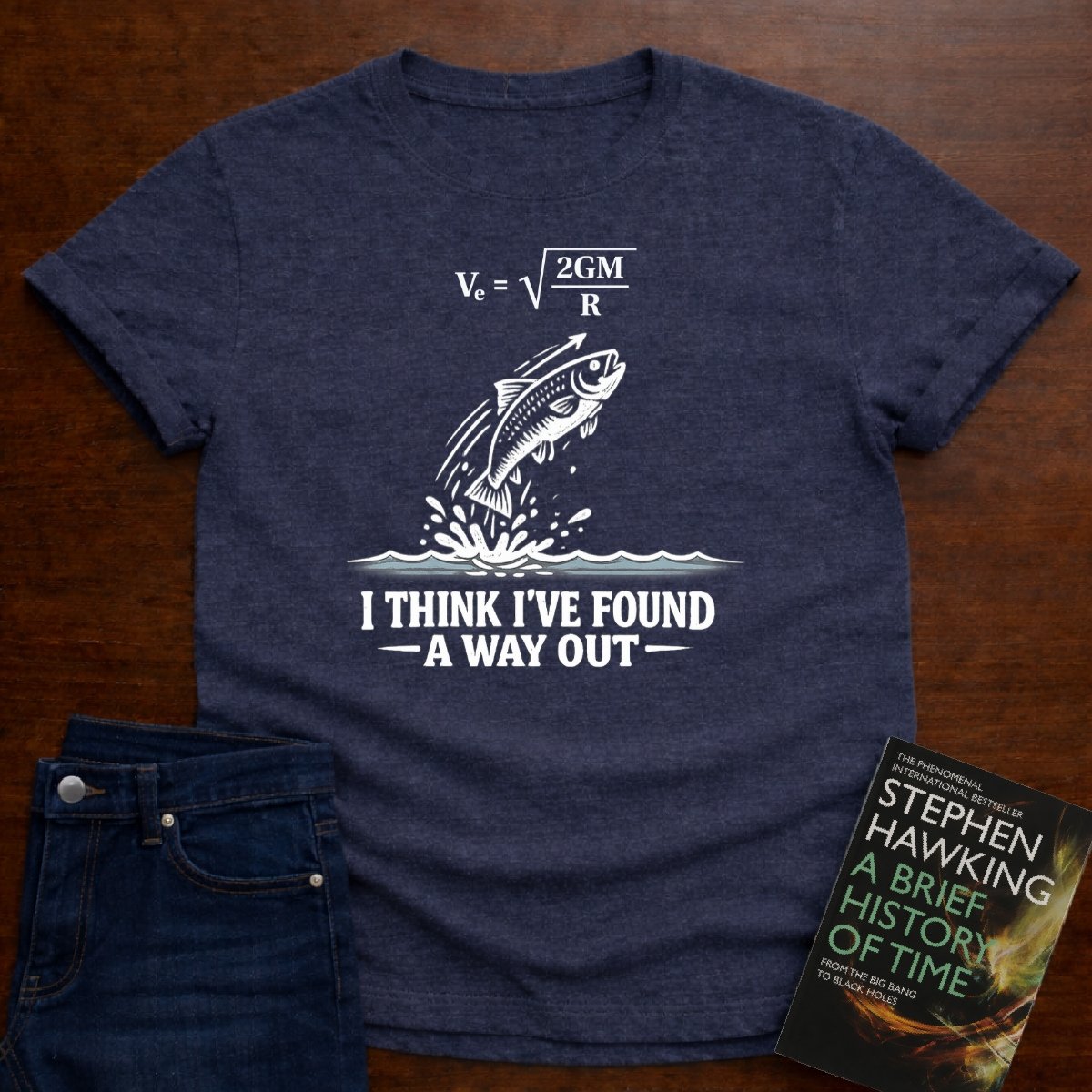 ESC. VELOCITY FISHING PHYSICS T-SHIRT – Heather Navy