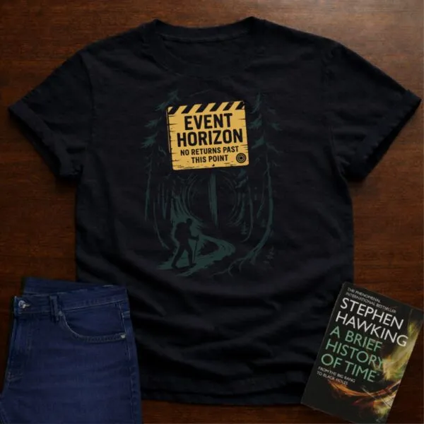 Event Horizon - Premium Physics Graphic Shirt in Black