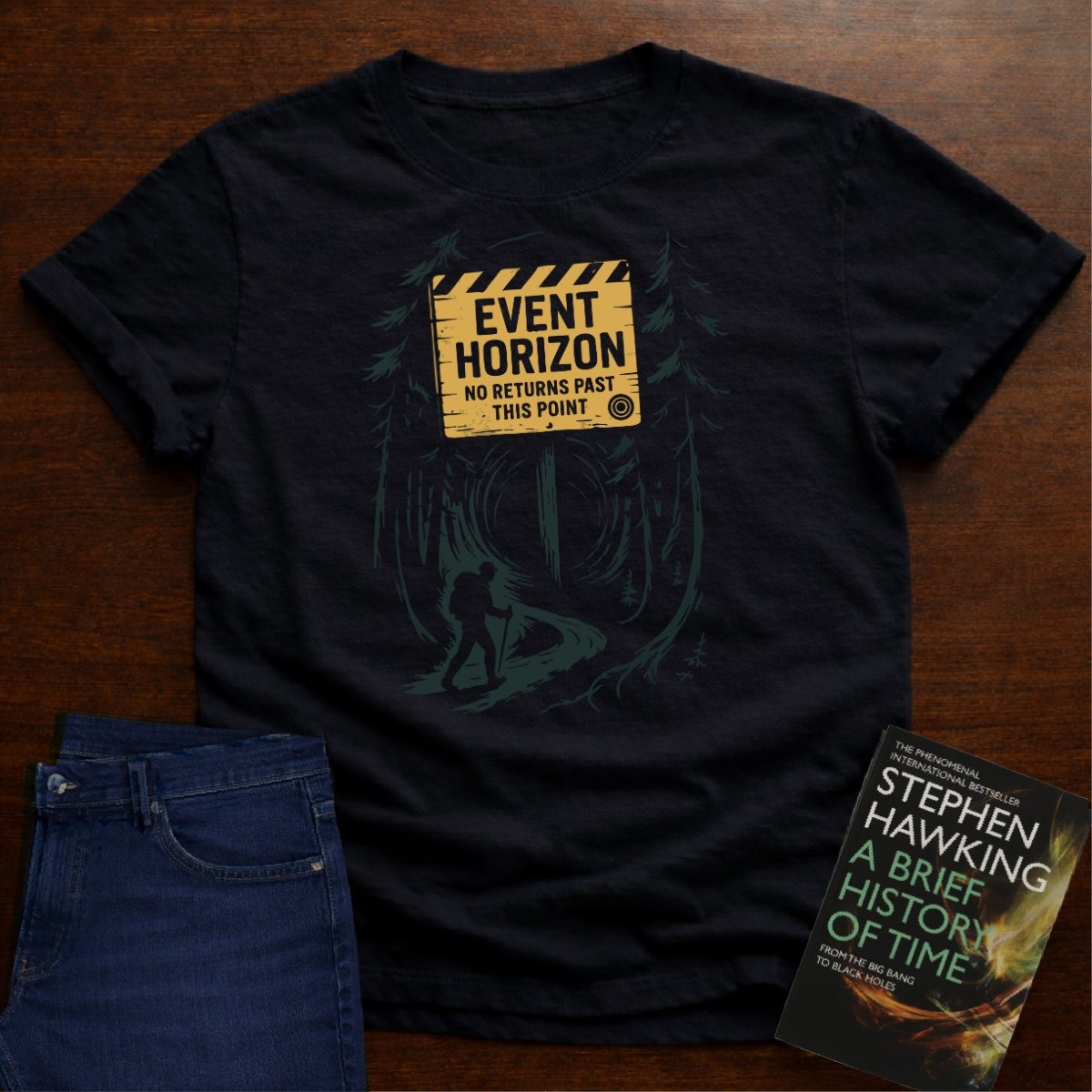 Event Horizon - Premium Physics Graphic Shirt – Black
