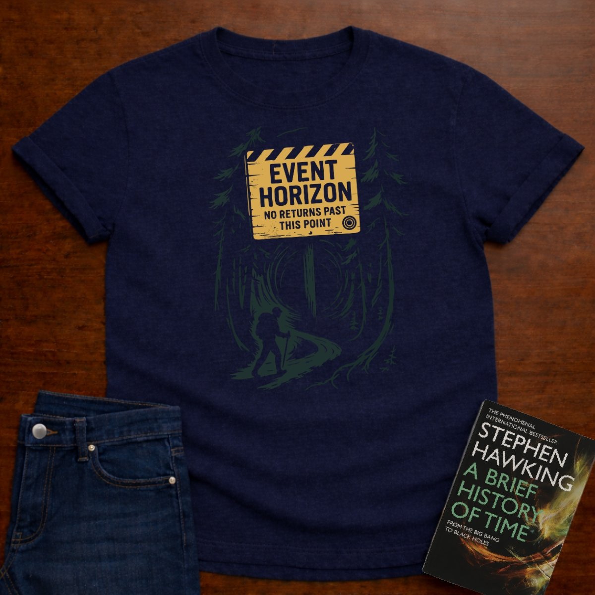 Event Horizon - Premium Physics Graphic Shirt – Navy
