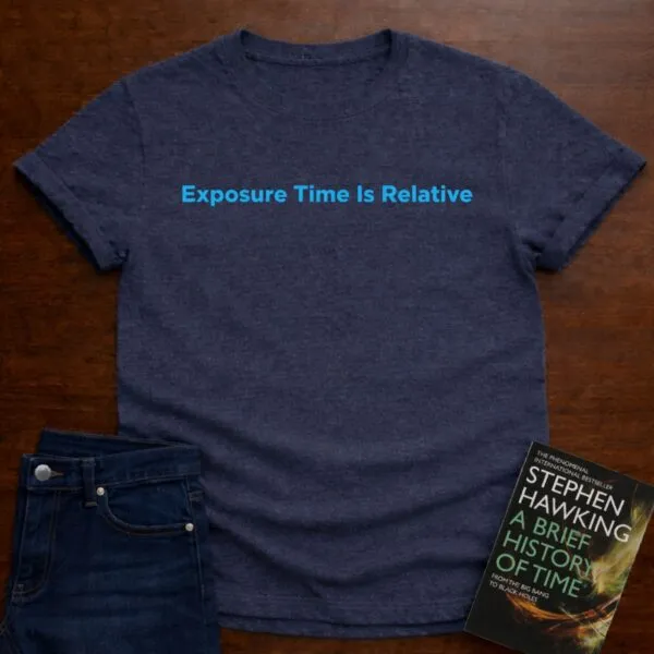 Exposure Time Is Relative T-Shirt in Heather Navy