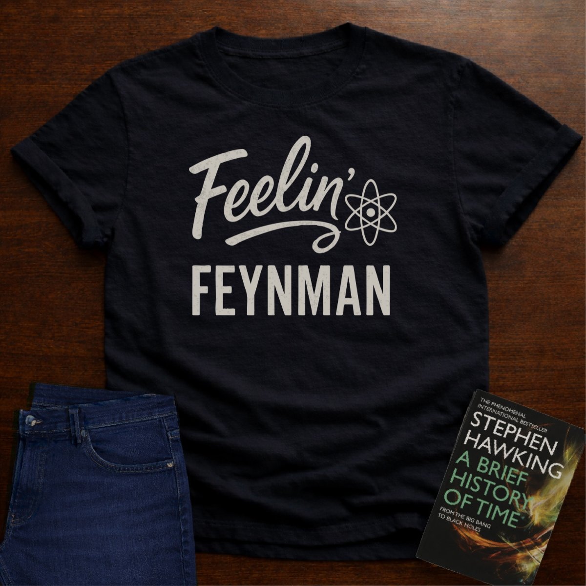 "Feelin' Feynman"- Premium Physics Shirt – Black