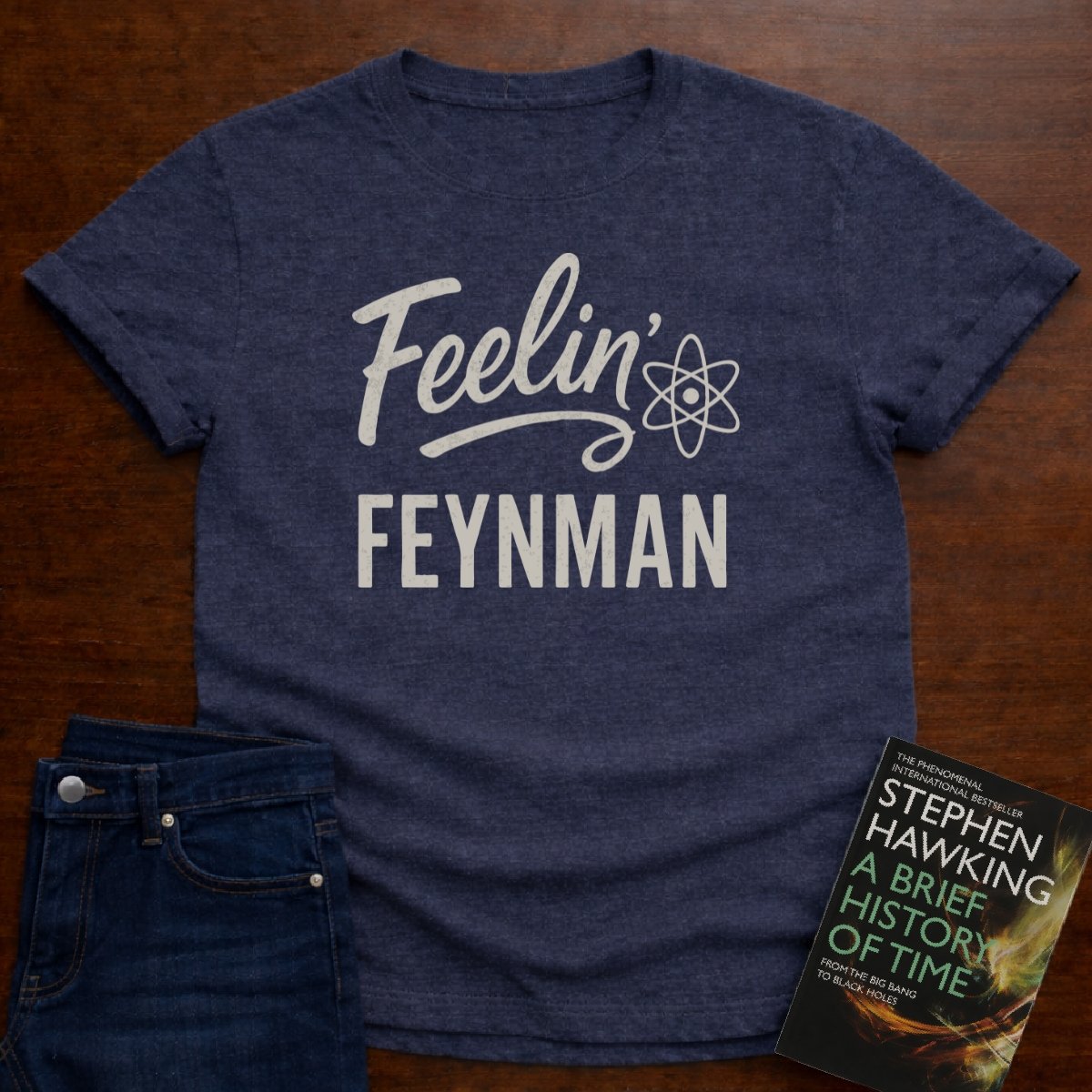 "Feelin' Feynman"- Premium Physics Shirt – Heather Navy