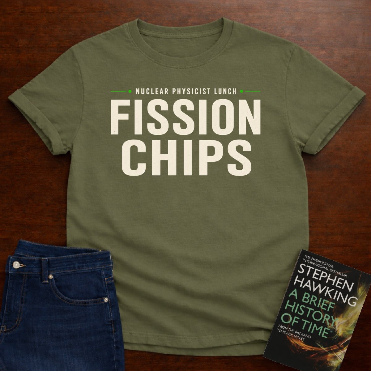 FISSION CHIPS. T-SHIRT – Military Green