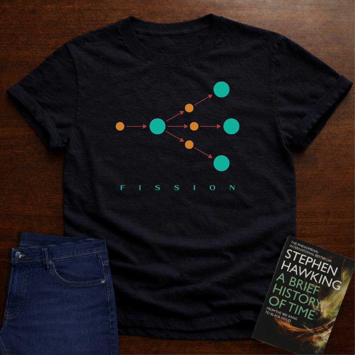 "Fission Diagram" - Premium Physics Shirt – Black