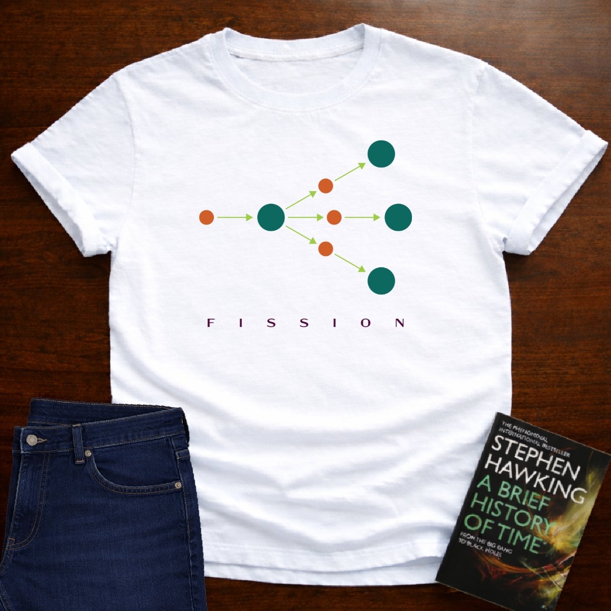 "Fission Diagram" - Premium Physics Shirt – White