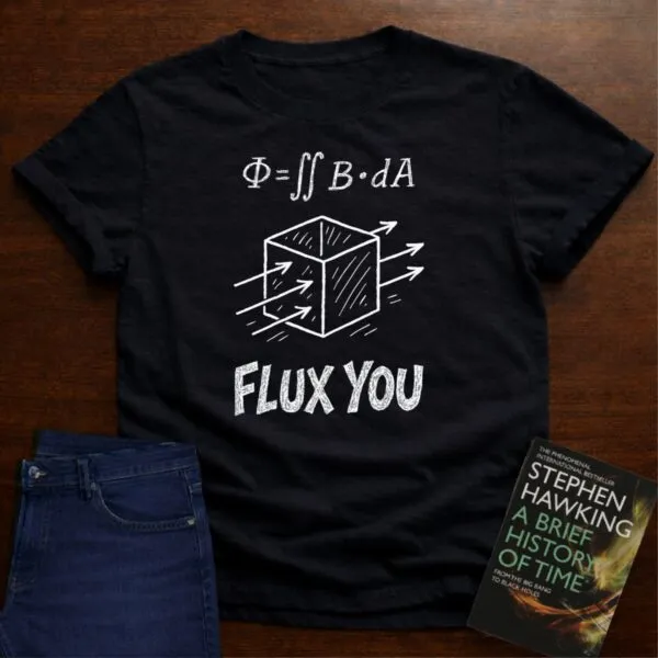 "Flux You" - Premium Physics Shirt in Black