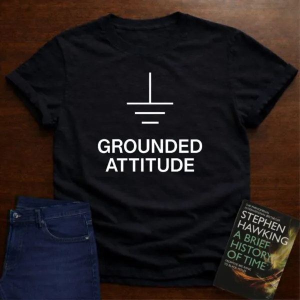 Grounded Attitude - Premium Physics Shirt in Black