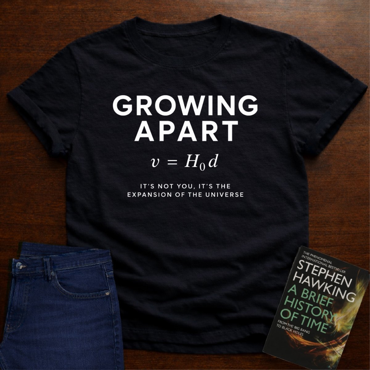 GROWING APART. T-SHIRT – Black