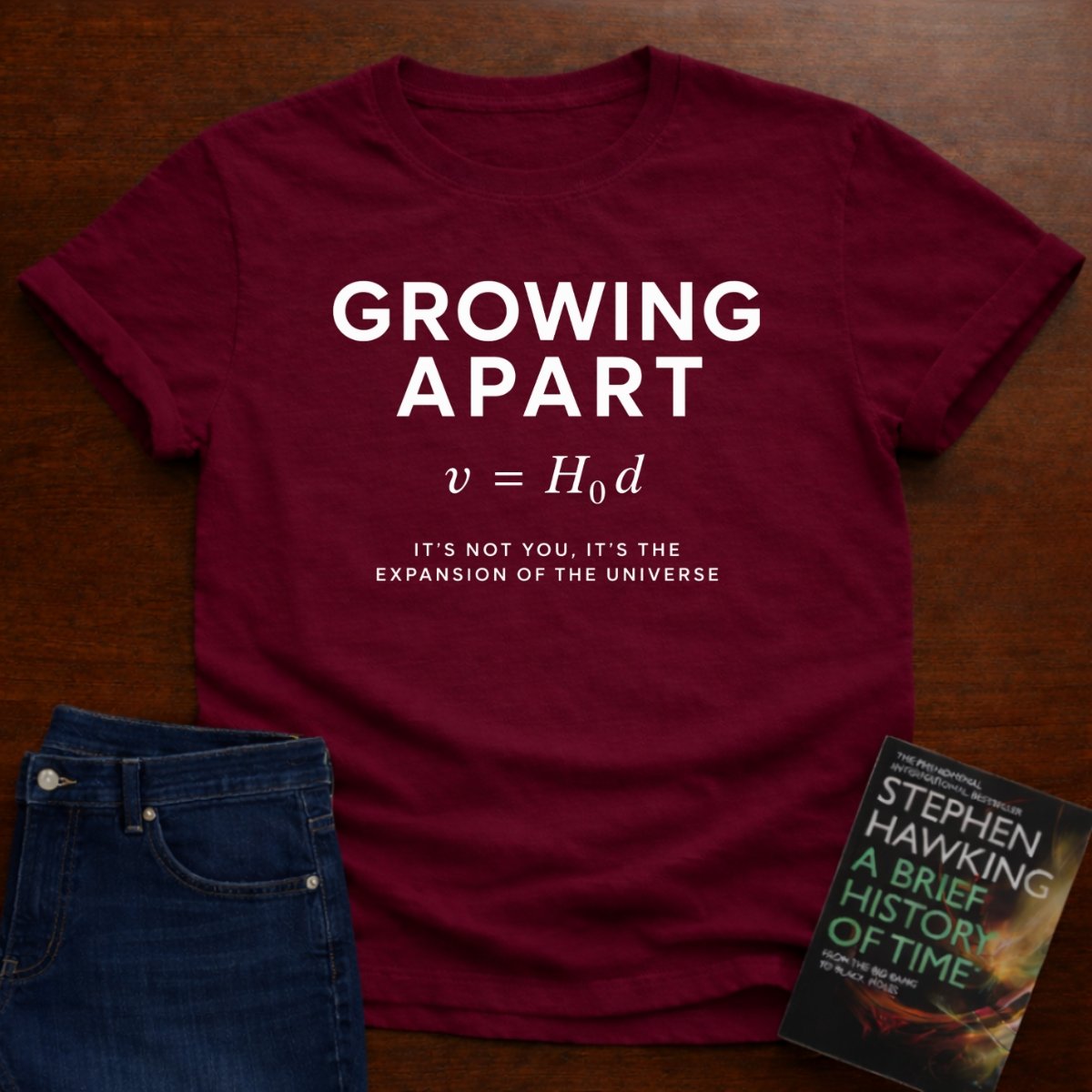 GROWING APART. T-SHIRT – Cardinal Red