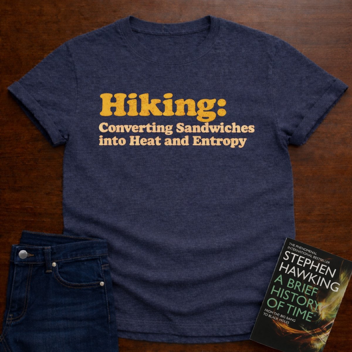 HIKING CONVERTING T_SHIRT – Heather Navy
