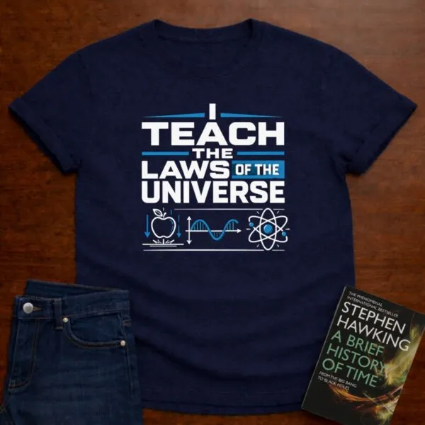 I Teach The Laws Of The Universe T-Shirt in Navy