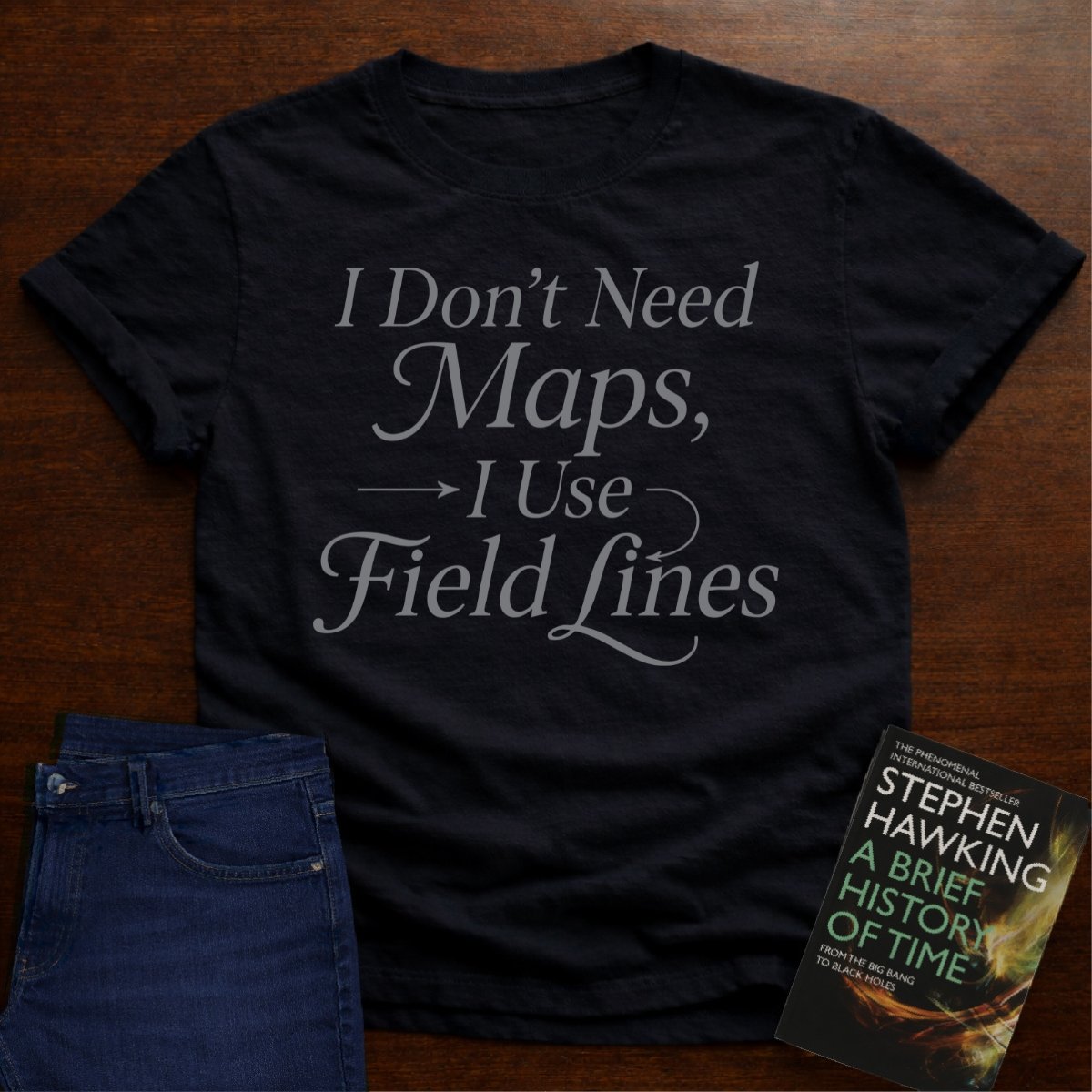 "I use Field Lines" - Premium Physics Shirt – Black