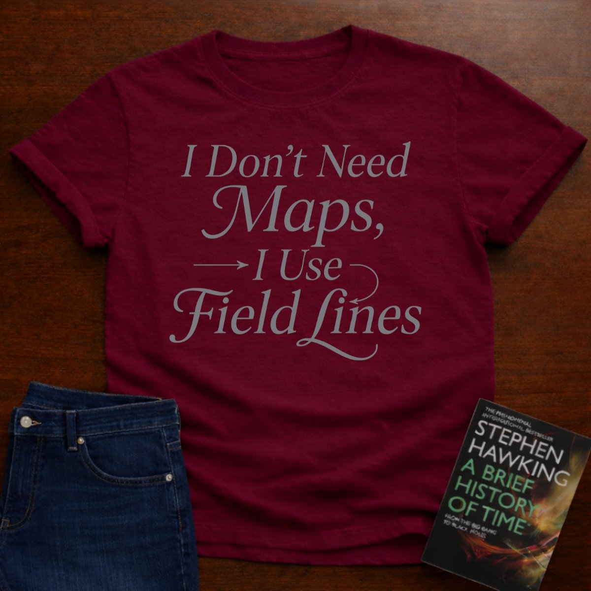 "I use Field Lines" - Premium Physics Shirt – Cardinal Red