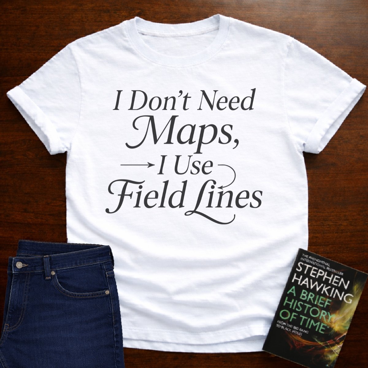 "I use Field Lines" - Premium Physics Shirt – White