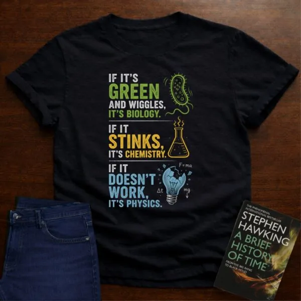 If It Doesn’t Work, It’s Physics.. T-Shirt in Black