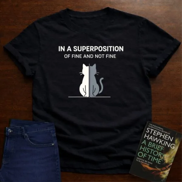 In A Superposition Of Fine And Not Fine T-Shirt in Black