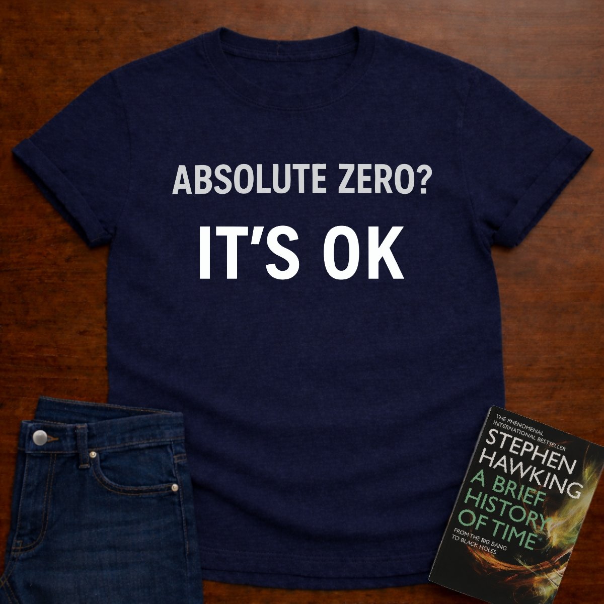 "It's 0K" - Premium Physics Shirt – Navy