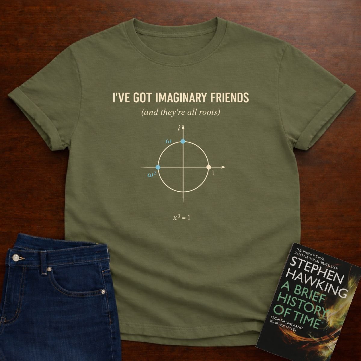 I'VE GOT IMAGINARY FRIENDS. T-SHIRT – Military Green