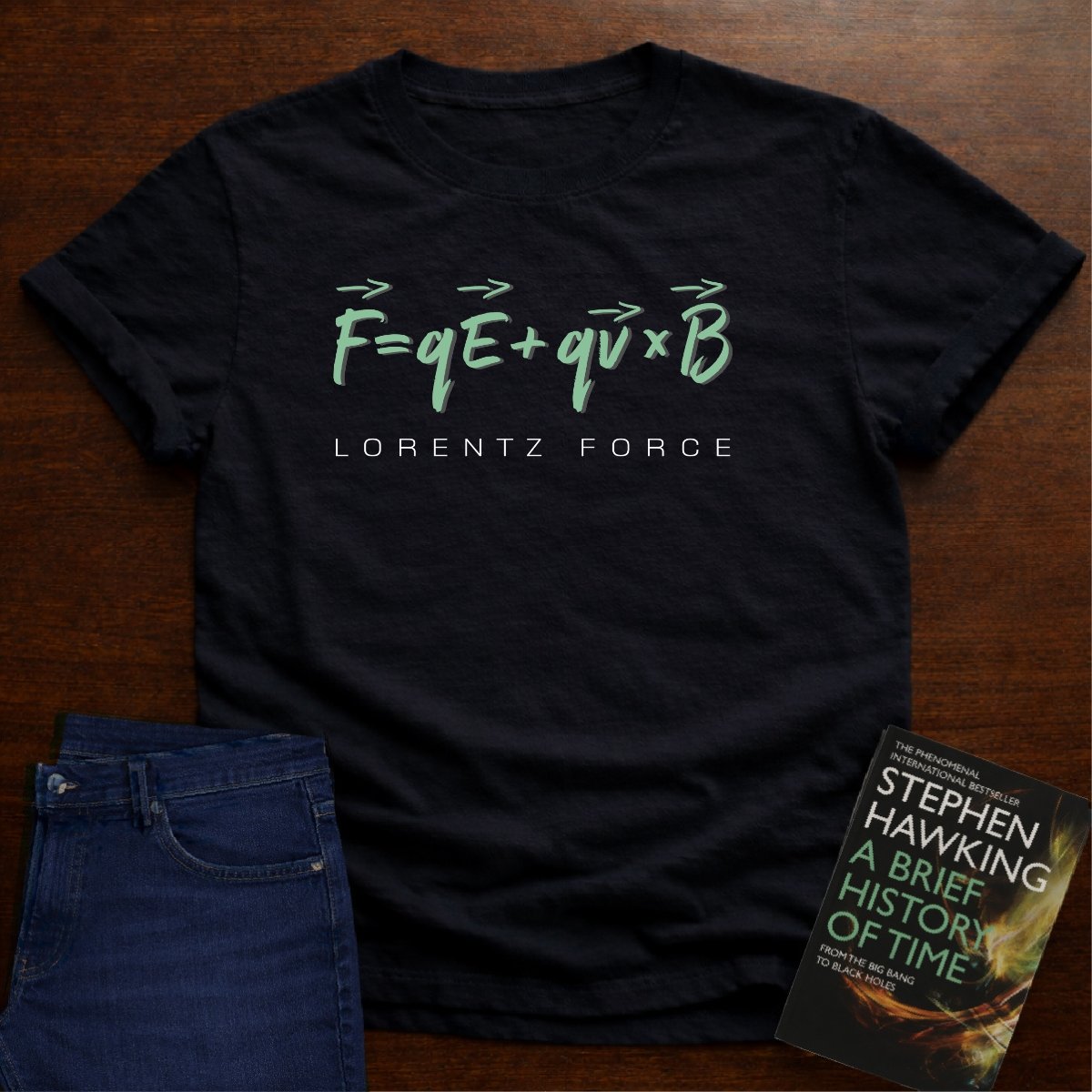 "Lorentz Force" The Ultimate Tee for Physics Lovers 🧪⚡ – Black