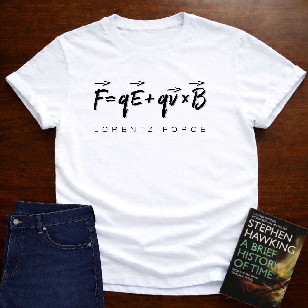 "Lorentz Force" The Ultimate Tee for Physics Lovers 🧪⚡ – White