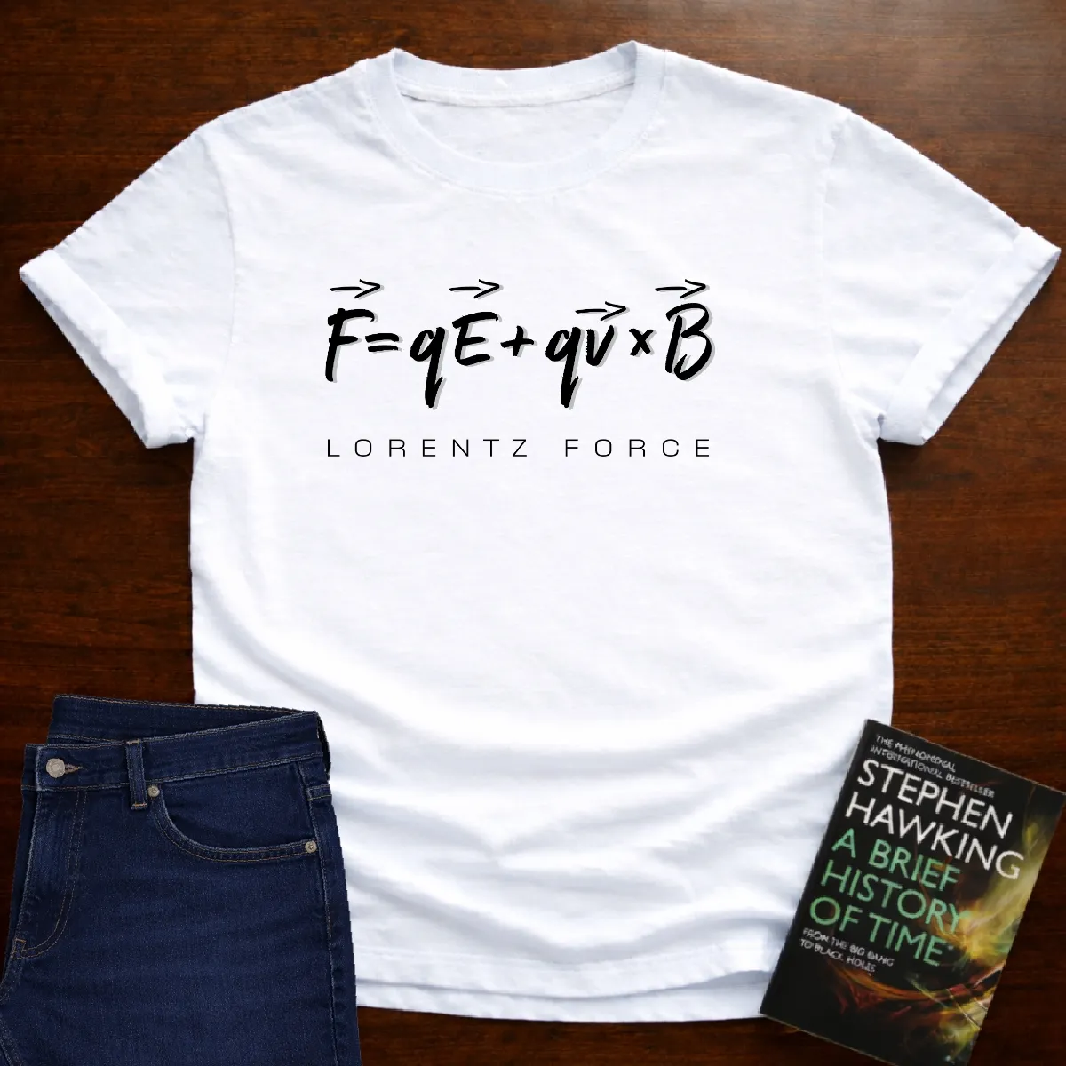 "Lorentz Force" The Ultimate Tee for Physics Lovers in White