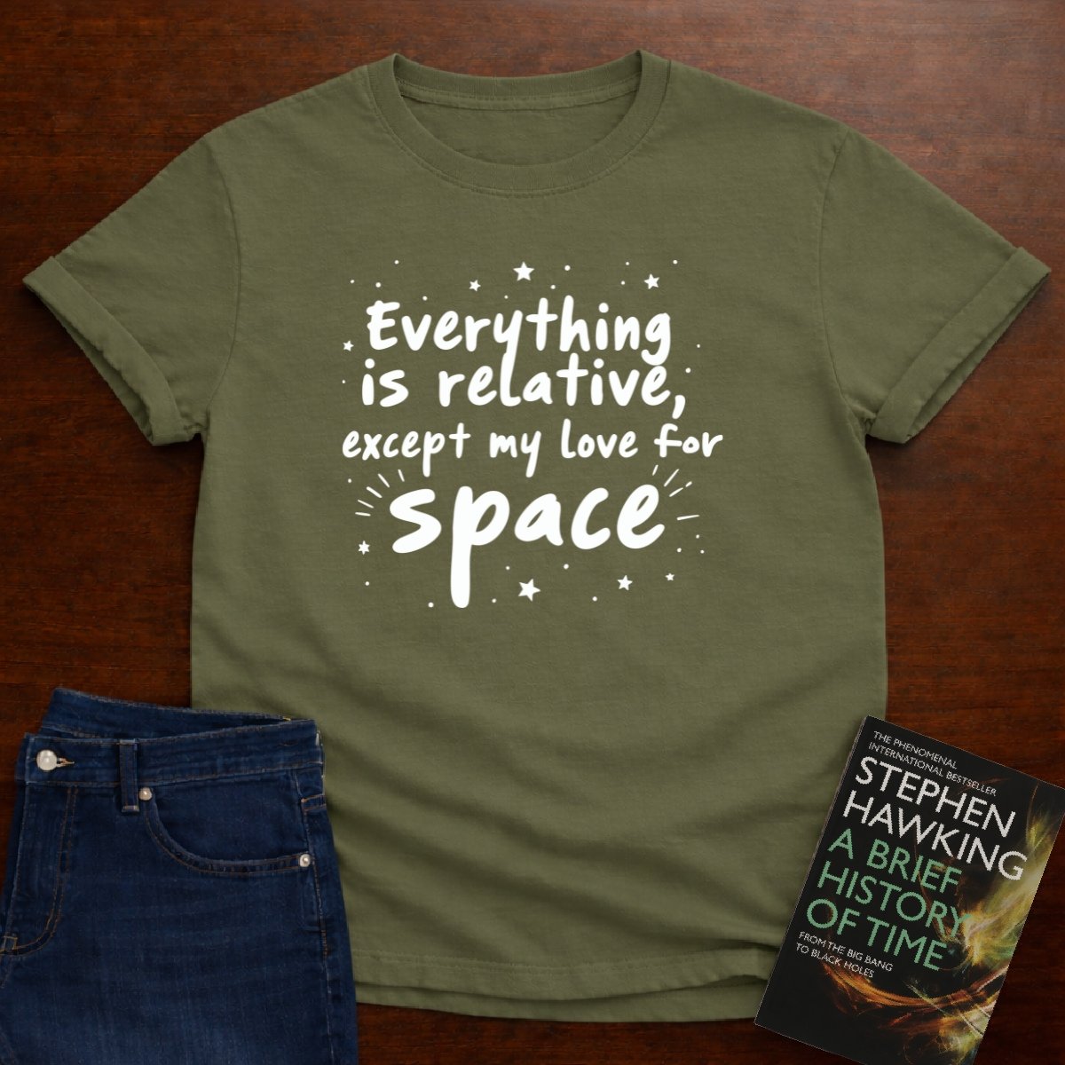 "Love For Space" - Premium Physics Shirt – Military Green