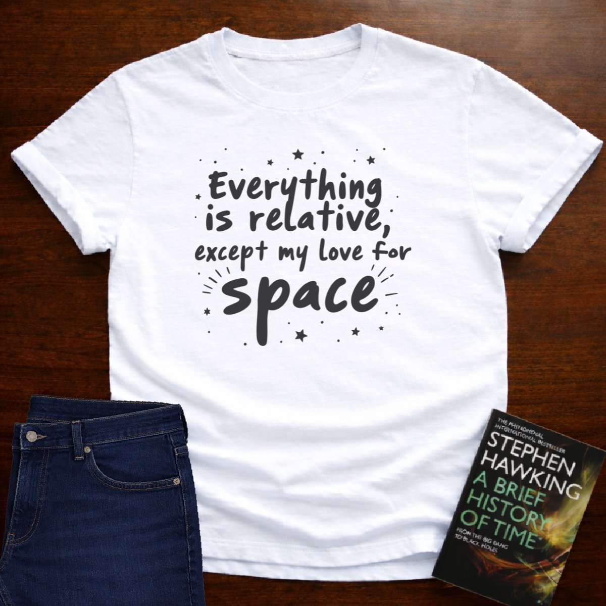 "Love For Space" - Premium Physics Shirt – White