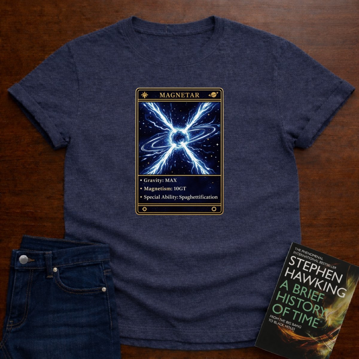 MAGNETAR GAMING PHYSICS T-SHIRT – Heather Navy