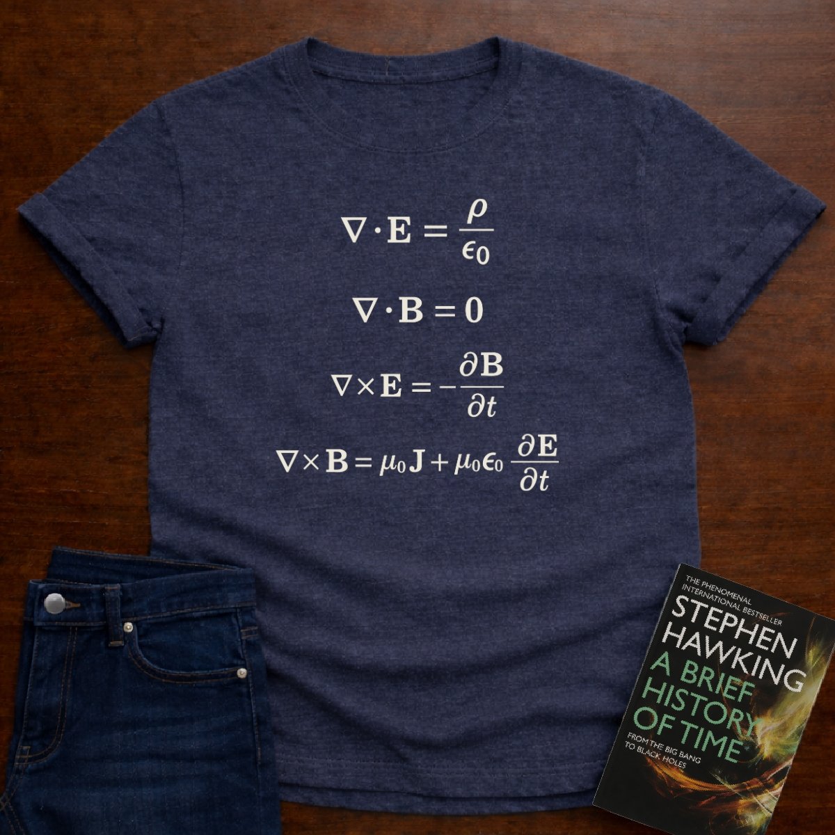 Maxwell's Equations - Premium Physics Tee – Heather Navy