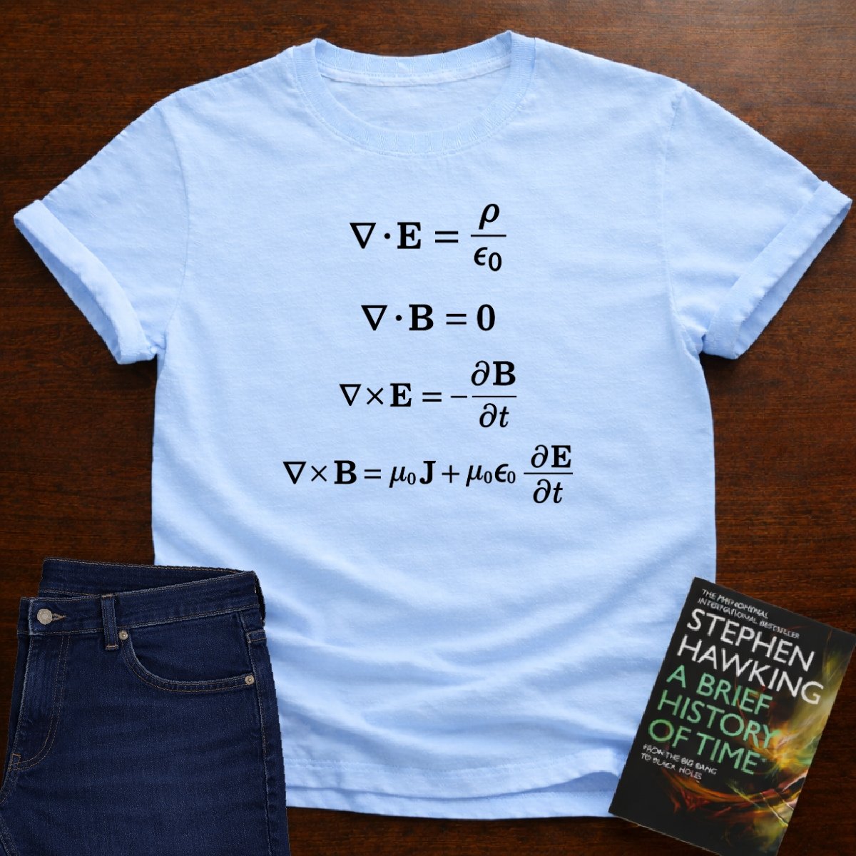Maxwell's Equations - Premium Physics Tee – Light Blue