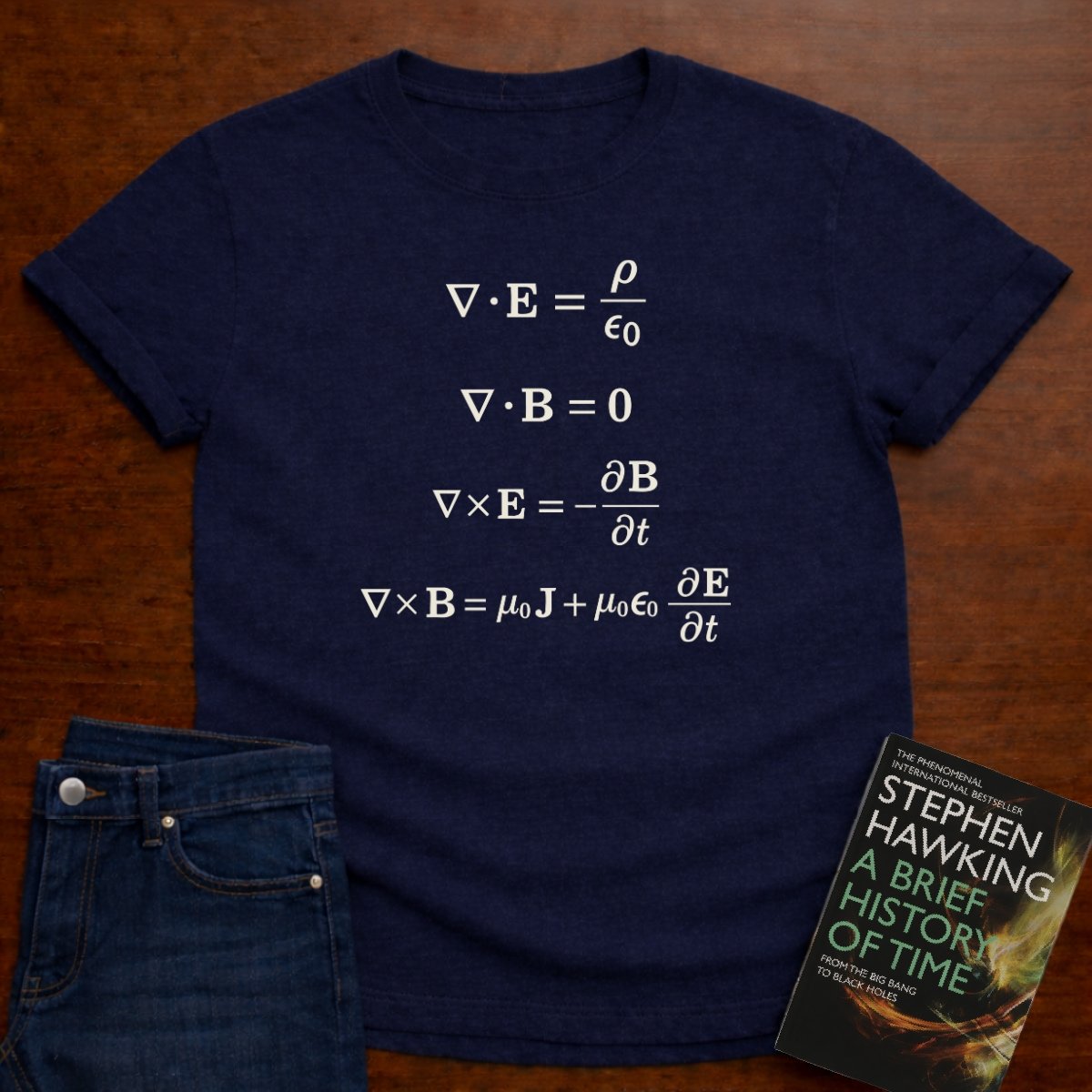 Maxwell's Equations - Premium Physics Tee – Navy